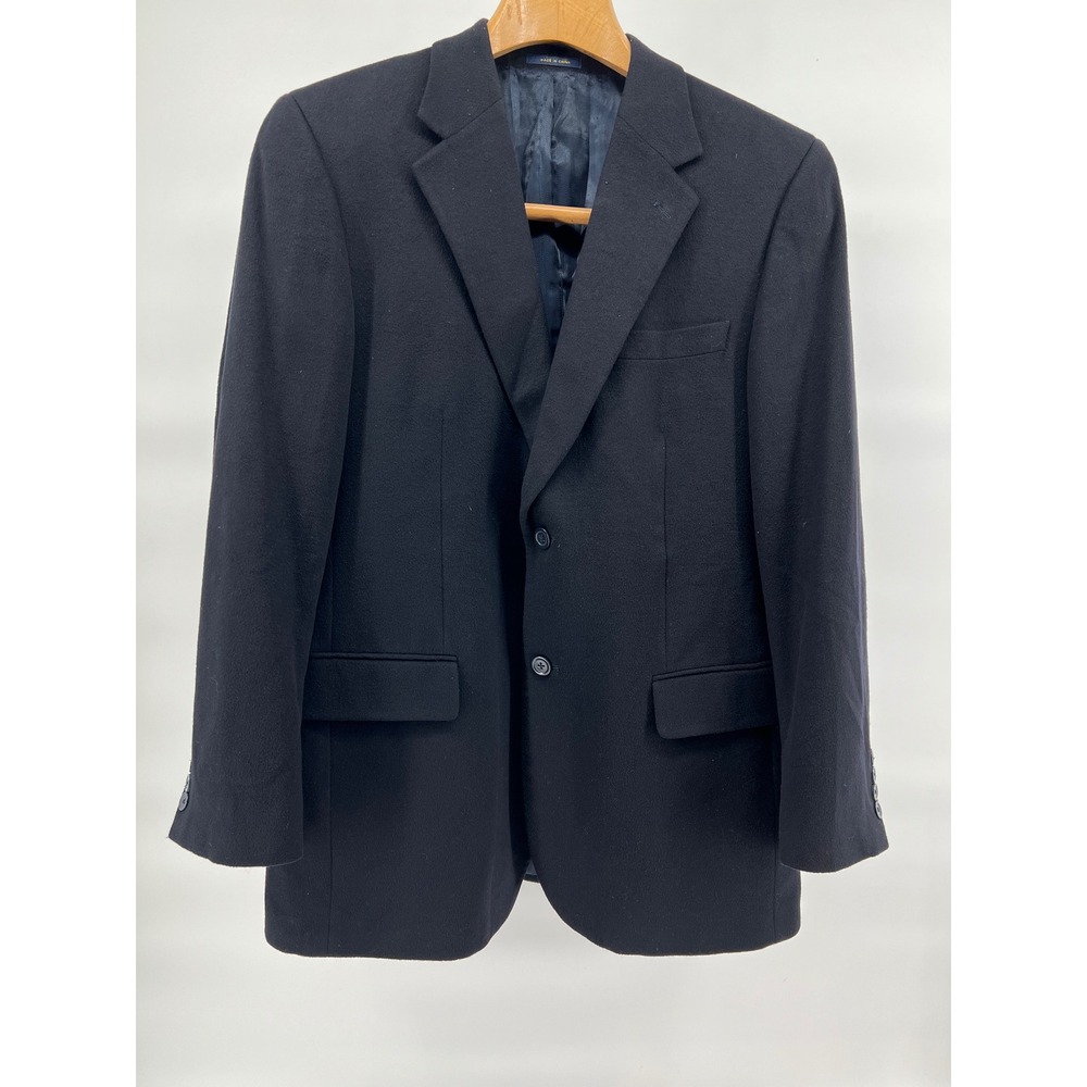 Club Room Men's Black Wool Silk Cashmere Blend Blazer Jacket - Picture 2 of 12